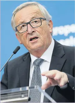  ??  ?? PUNISHING BRITAIN: The EU’s Jean-Claude Juncker