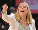  ?? BALTIMORE SUN KARL MERTON FERRON/ ?? Maryland women’s basketball coach Brenda Frese gives directions during a game Nov. 11 in College Park.