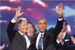  ??  ?? President Barack Obama and Vice President Joe Biden at the Democratic National Convention in Charlotte, North Carolina in 2012.