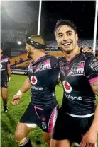  ??  ?? A jubilant Shaun Johnson after the dramatic win.