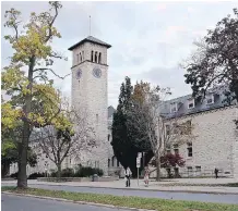  ?? WAYNE HIEBERT ?? Queen’s University in Kingston, Ont., inspiratio­n for the Robertson Davies Salterton Trilogy.