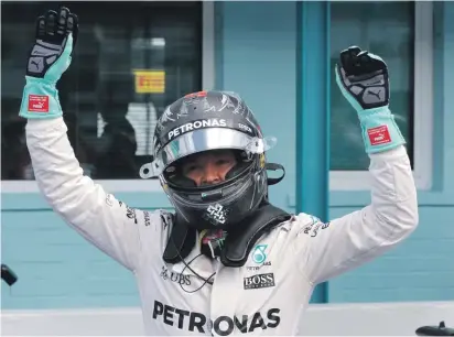  ??  ?? Another pole for Nico Rosberg