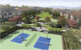  ?? (Photo: Boulder Creek Neighborho­ods). ?? Rendering of Pickleball court at Knolls at Big Dry Creek.