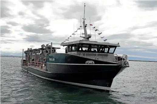  ?? PHOTOS: TIM O’CONNELL/STUFF ?? With the ability to harvest 80 tonnes of mussels a day, the new multimilli­ondollar vessel Vanguard will support aquacultur­e company MacLab’s expanding greenshell mussel operations in Tasman and Golden bays.