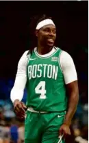  ?? STACY REVERE/GETTY IMAGES ?? Jrue Holiday has started 68 games for the Celtics in his 15th season in the NBA.