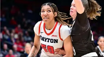  ?? Erik Schelkun/Dayton Athletics ?? The Atlantic 10 Conference announced their weekly women's basketball awards and recognized University of Dayton freshman Eve Fiala, an Indiana Area High School grad, as the A-10 Rookie of the Week earlier this month.