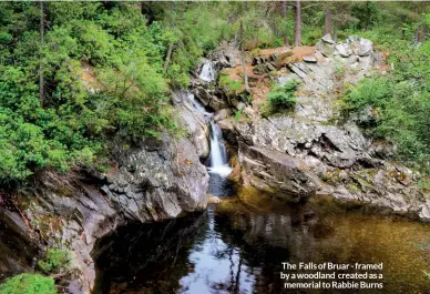  ?? ?? The Falls of Bruar - framed by a woodland created as a memorial to Rabbie Burns