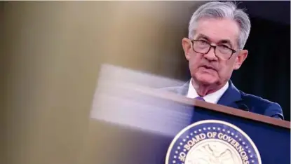  ?? © AFP ?? Jay Powell’s unwillingn­ess to commit to deeper monetary easing with great force represente­d a contrast to the dovish messages sent by Fed officials in the weeks leading up to the Fed meeting