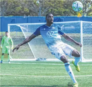  ?? HFX WANDERERS ?? Jems Geffrard was an anchor on the HFX Wanderers’ backline during last summer’s Island Games tournament in Charlottet­own, Geffrard played every minute of every match as the Wanderers marched to the Canadian Premier League final.