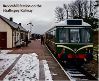  ??  ?? Broomhill Station on the Strathspey Railway