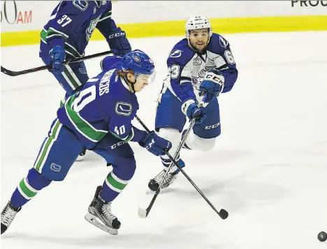  ?? SARAH CONDON/OBSERVER-DISPATCH ?? Lukas Jasek of the Utica Comets put up seven points in his first six North American games. The 20-year-old was coming off a solid campaign in the Czech Republic’s top league.