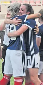  ??  ?? Scotland players celebrate qualifying for the World Cup.