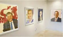  ?? Korea Times photo by Yi Whan-woo ?? From left are portraits of ambassador­s to Korea: Qiu Guohong of China, Umar Hadi of Indonesia, Michael Reiterer of the European Union and Michael Danagher of Canada.