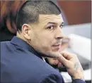  ?? AP FILE ?? Former Patriots tight end Aaron Hernandez committed suicide in April. His brain was examined by the CTE Center at Boston University.