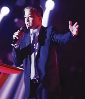  ?? ?? UAAGI Chairman Rommel Sytin gives his speech at the recently concluded 2022 Dealer Appreciati­on Night