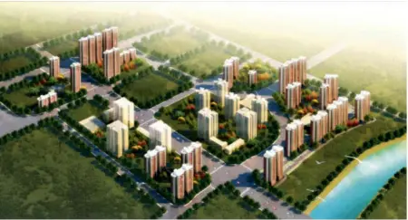  ??  ?? 北京丰台区石榴庄村现­代化社区规划效果图。