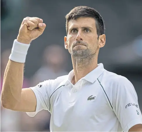  ?? ?? DEFIANT: Serbian tennis star Novak Djokovic sought to distance himself from the anti-vaccinatio­n movement.