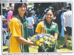  ?? ?? Bailey Bailey Hooklyn and Ilaisaane Tuitupou from Thuringowa High.