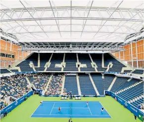  ??  ?? Protected: The upgraded Louis Armstrong Stadium now has a retractabl­e roof