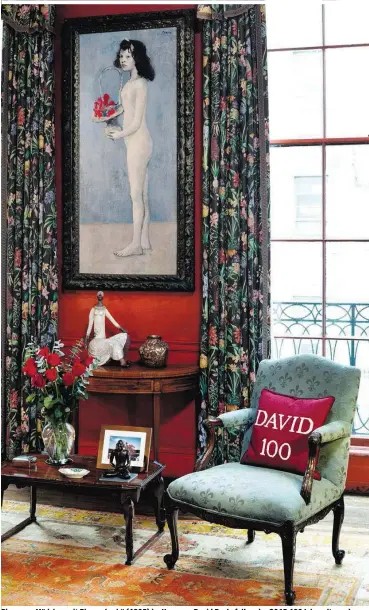  ??  ?? Picassos „Mädchen mit Blumenkorb“(1905) im Haus von David Rockefelle­r, der 2015 100 Jahre alt wurde