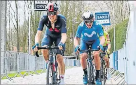  ?? FOTO: INSTAGRAM ?? El corredor de Movistar
Iván García Cortina en la reciente E3 Harelbeke