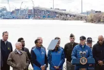  ?? Manuel Balce Ceneta/Associated Press ?? President Joe Biden speaks after a briefing on the response and recovery efforts of the collapsed Francis Scott Key Bridge.