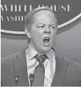  ??  ?? McCarthy’s impersonat­ion of White House press secretary Sean Spicer on Saturday
Night Live went viral.