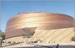  ??  ?? T-Mobile Arena gleams like a copper pot sitting in the desert.