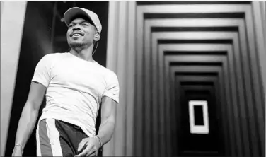  ?? CHRIS SWEDA/CHICAGO TRIBUNE ?? Chance the Rapper performs at the United Center in Chicago in late September.