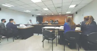  ??  ?? El Tribunal de Sentencia estuvo integrado por Sandra Farías, Carlos Hermosilla y Wilfrido Peralta.