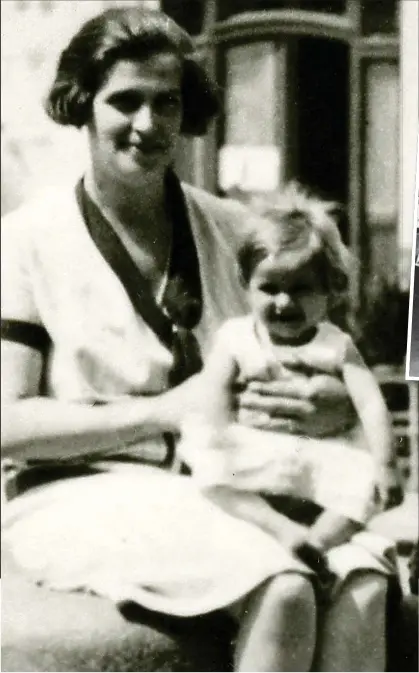  ??  ?? Devoted: Edith’s mother Helen cuddles her as a toddler in 1928, before the Nazis rose to power