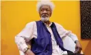  ??  ?? ‘You have fought for all Humanity, to ensure a better, fairer, world for all’ … Wole Soyinka. Photograph: Thomas Samson/AFP via Getty Images