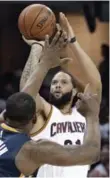  ?? TONY DEJAK/THE ASSOCIATED PRESS ?? Cleveland’s Deron Williams hit seven of nine three-pointers in the first round of the playoffs.