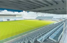  ??  ?? SKAL BLI SLIK: Dette er en av skissene til nye Bjønnes, som får navnet Norac stadion.