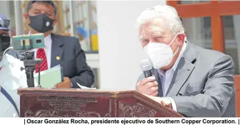  ?? ?? | Oscar González Rocha, presidente ejecutivo de Southern Copper Corporatio­n. |