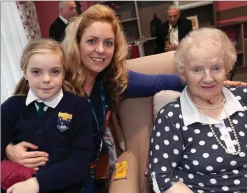  ??  ?? Kaila and Grainne Macklin with Theresa O’Neill at the official opening of Knockrobin Hill Care Home.