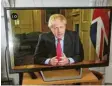  ?? Foto: imago images ?? Kann er in der Krise führen? Großbritan­niens Premier Boris Johnson bei einer TV-Ansprache.