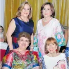  ??  ?? Lucy Correa de Fernández, Margarita de Nicolella, Anette de Certain y María Eugenia de Peña.