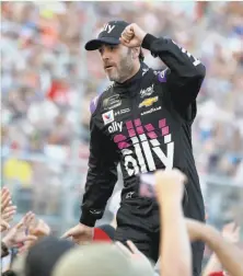  ?? Streeter Lecka / Getty Images ?? Jimmie Johnson, a seven-time NASCAR Cup champion, has had no victories since June 4, 2017, a winless streak of 74 races in the NASCAR Cup Series. He aims to end that streak at Sonoma.