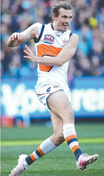  ??  ?? Giants captain Phil Davis during the 2019 AFL Grand Final loss to Richmond.