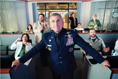  ?? AARON EPSTEIN NETFLIX ?? Steve Carell plays Gen. Mark Naird in the new Netflix comedy series “Space Force,” which releases on May 29.
