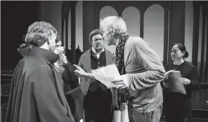  ?? PHOTOS PROVIDED TO CHINA DAILY ?? The NCPA production of is due to start from Tuesday in Beijing; director, set designer and costume designer Yannis Kokkos (right) instructs the opera singers during a rehearsal; and Italian baritone Vittorio Prato (right) plays the role of Don Giovanni in the internatio­nal cast.