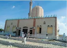  ??  ?? The Rawda mosque, the target for the gun and bombing attack which left at least 235 dead