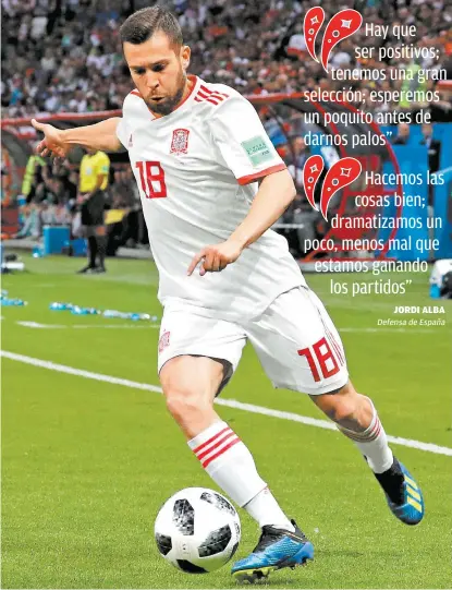  ??  ?? Jordi Alba, en un partido del Mundial