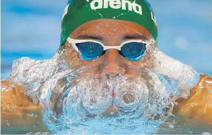  ?? Picture: EPA ?? MAKING WAVES. Chad le Clos kicked off the World Short Course Swimming Championsh­ips in Ontario, Canada with a bang by claiming gold in the 200m butterfly on Tuesday.