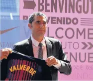  ??  ?? NICE LITTLE ERNER Ernesto Valverde at the Nou Camp