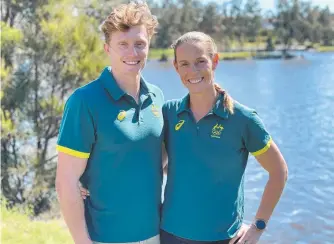  ?? Picture: Contribute­d ?? SUPPORTING REFUGEES: World champion Olympic kayakers Jordan and Alyce Wood are promoting the Bike To Belong 'virtual' bike ride during World Refugee Week from June 13 to 20.
