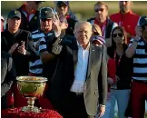  ?? PHOTO: USA TODAY ?? President Donald Trump at the President’s Cup golf tournament yesterday.