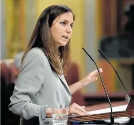  ?? Foto: Chema Moya ?? La ministra Ione Belarra, ayer en el Congreso.