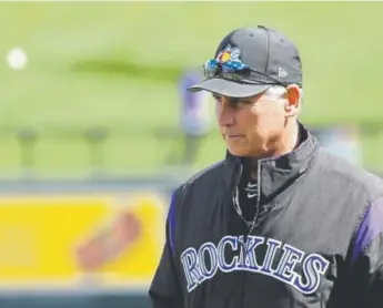  ??  ?? Rockies manager Bud Black learned plenty when he was working for the Angels and had colleagues such as Mike Scioscia, Joe Maddon and Ron Roenicke. They collaborat­ed on a theory that every game should be played at one, high-pitched level, regardless of...